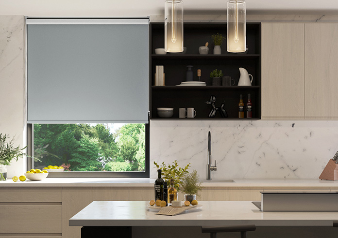 Lycia (FR Blackout), Angora Grey - Twist&Fit Roller Blind - Image 3